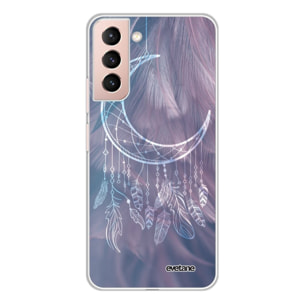 Coque Samsung Galaxy S21 Plus 5G 360 intégrale transparente Lune Attrape Rêve Tendance Evetane.