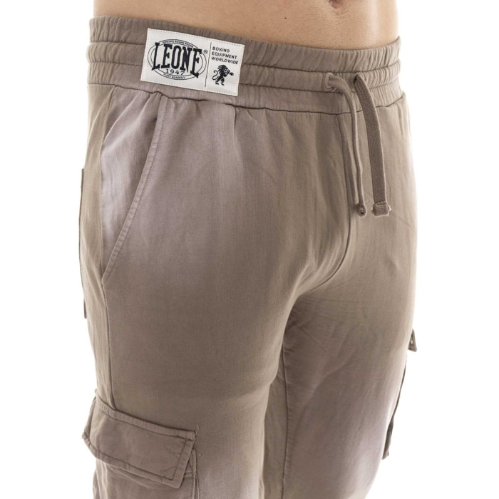 Pantalone cargo da uomo in Felpe con elastico al fondo, Leone 1947 Vintage Dept.