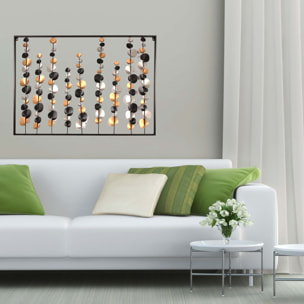 Decoration Murale Metal Fleuri 100x70cm