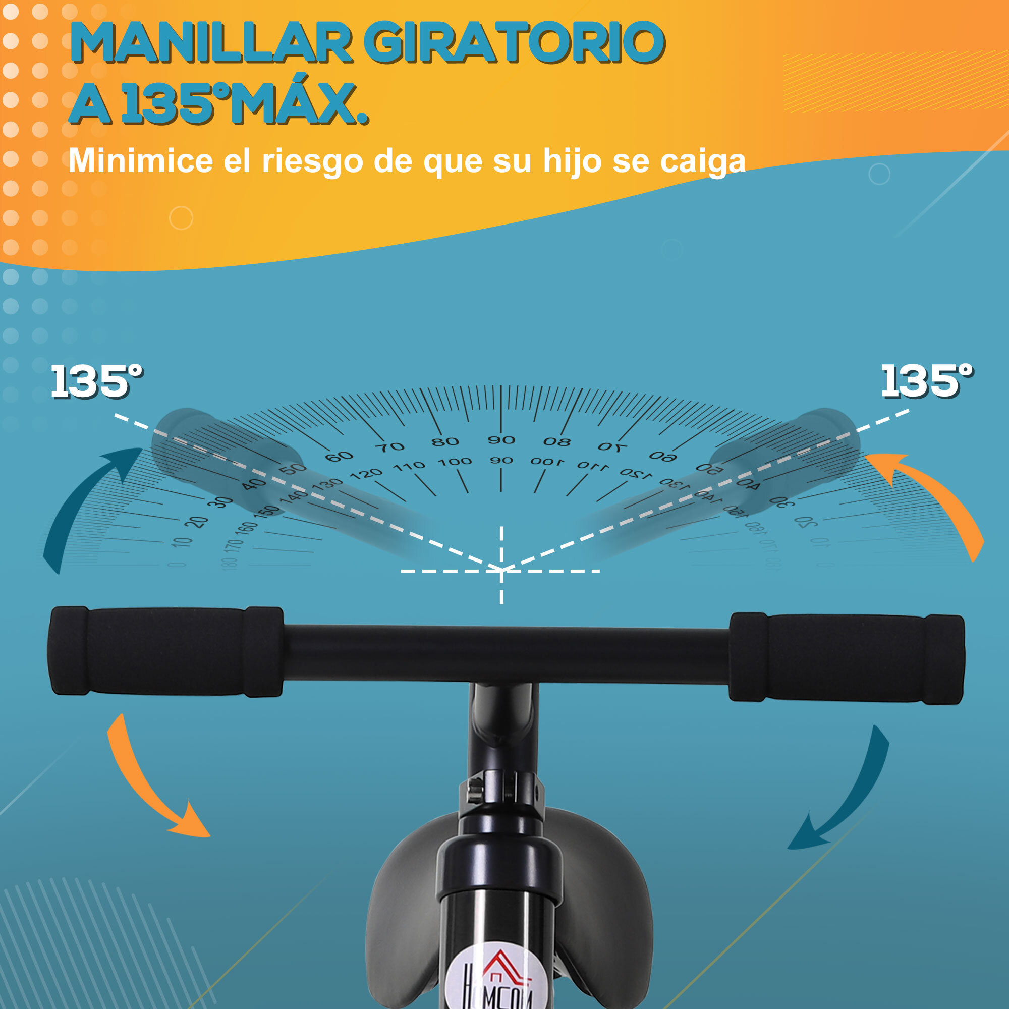 Bicicleta de Equilibrio con Pedales Ruedas Entrenamiento Negro