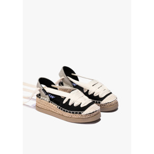 B&W Break&Walk - Sandali estivi in juta con zeppa per donna e bambina