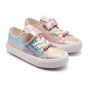 Zapatillas Bajas Niños Velcro Estampado Cuentas Multicolor