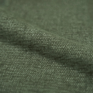 Chaise en tissu vert chiné et pieds noirs - Aby