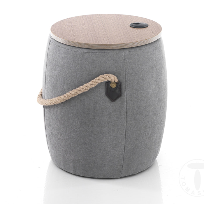 Tomasucci Pouf conteneur BARRIL GREY Gris
