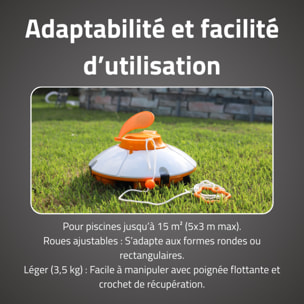 Bestway Robot piscine sans fil Frisbee orange nettoyage fond plat 15 m² max
