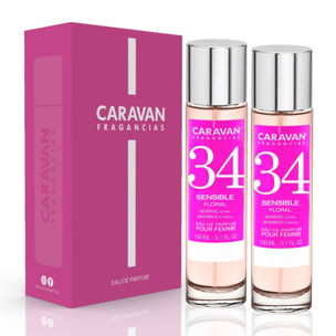 Caravan fragancias - caja de regalo con 2 perfumes nº34 de 150 ml, para mujer