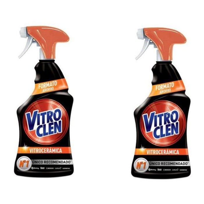 PACK 2 LIMPIADORES DE VITROCERÁMICA EN SPRAY 3EN1 450ML