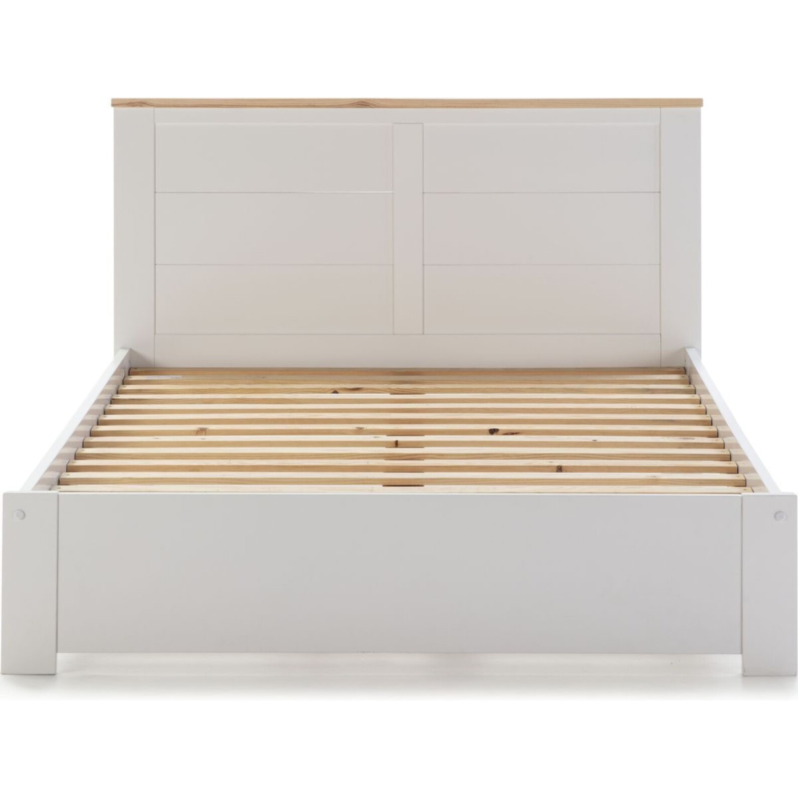 Lit adulte avec tête de lit en bois - NEVEA