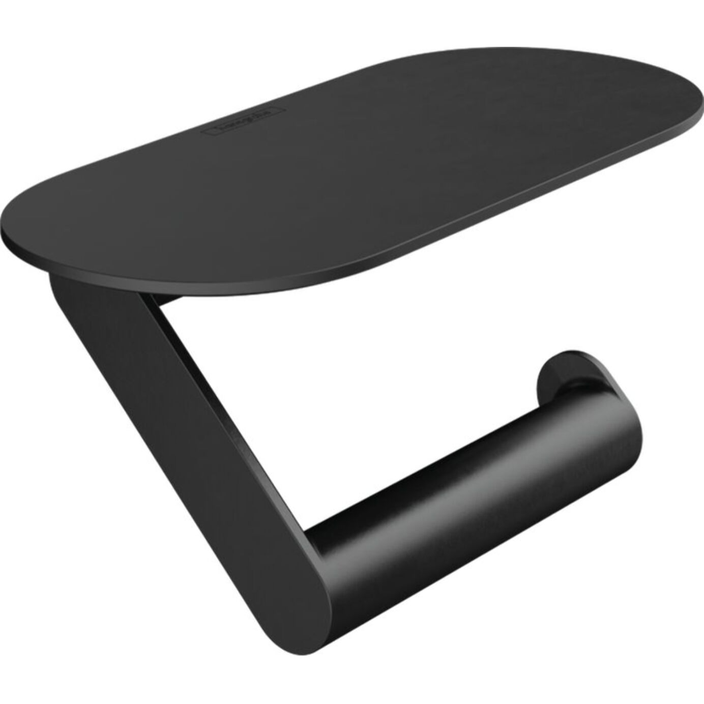 Porte-papier toilette WallStoris avec tablette, noir mat