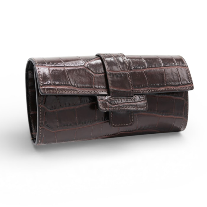 Cartera Cheval Firenze Dean Croc Marrón Oscuro