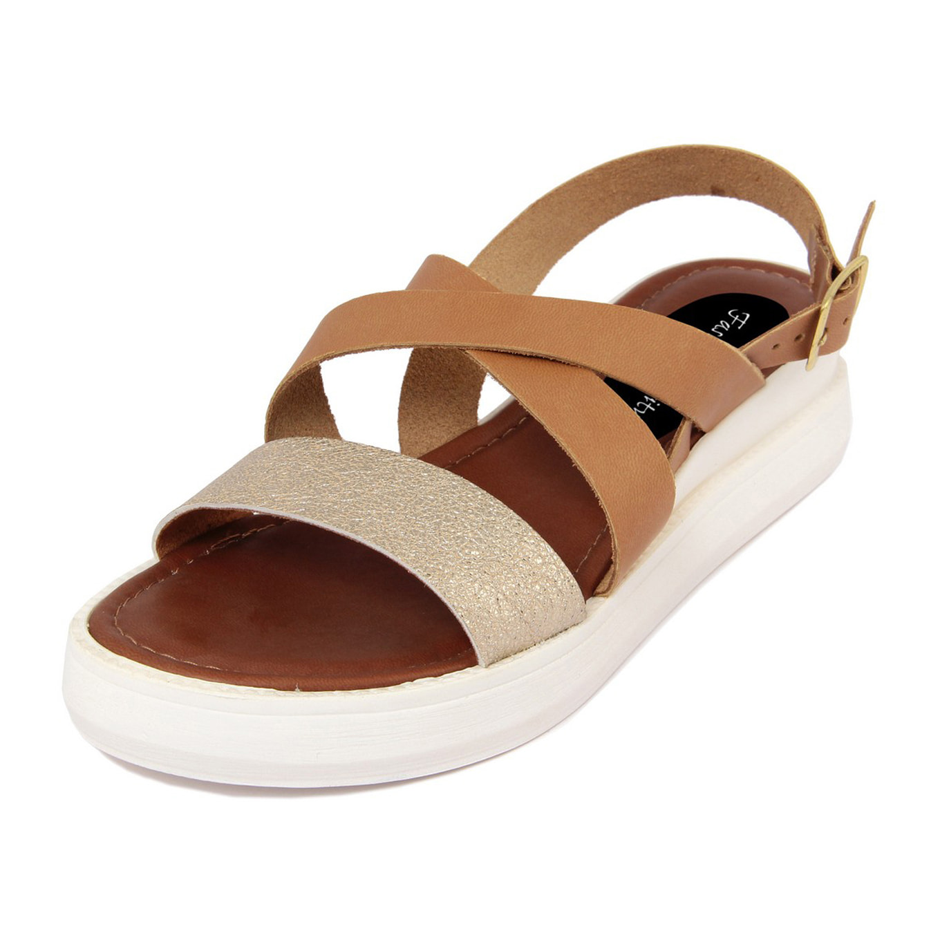 SANDALO IN PELLE MADE IN ITALY color Beige