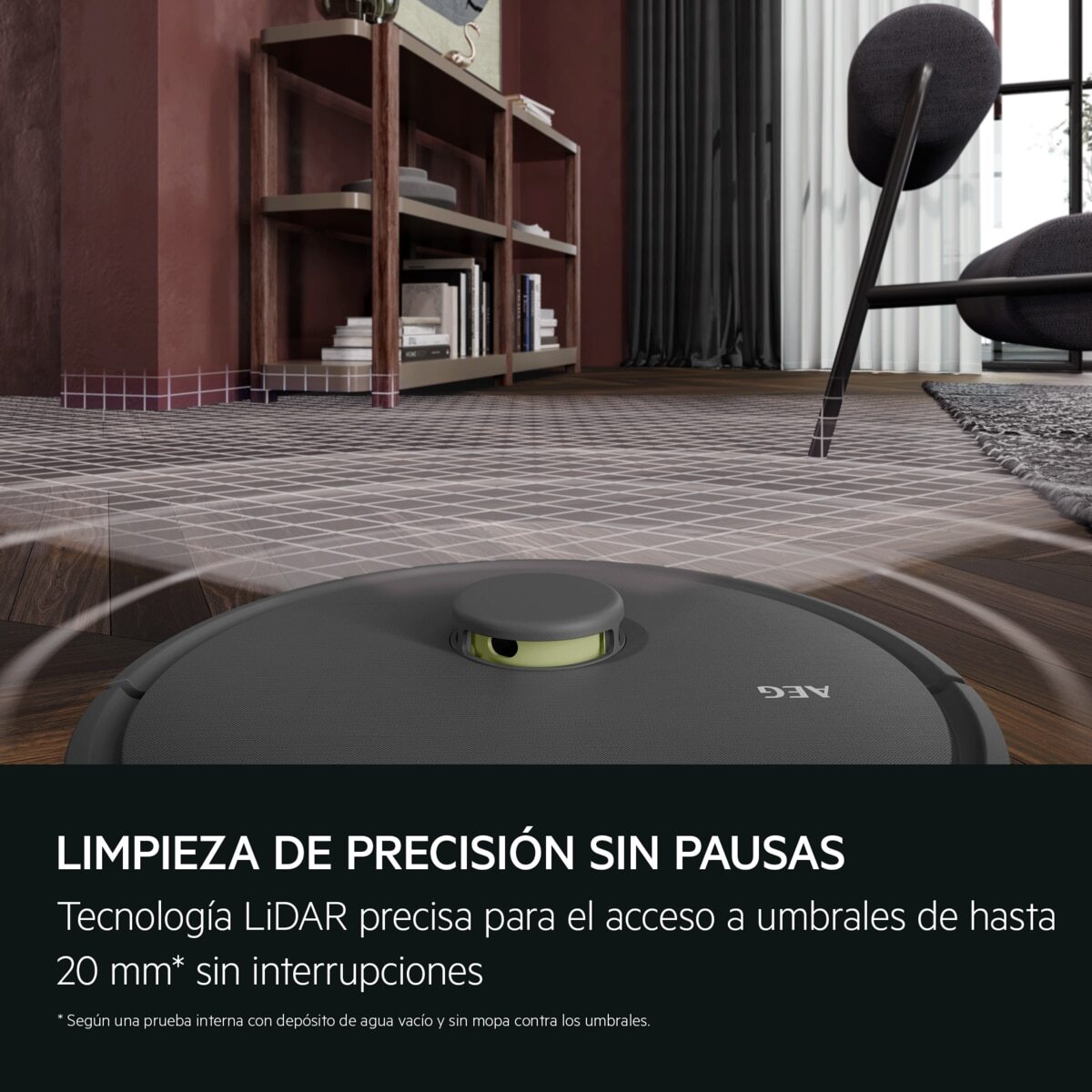 AEG Robot aspirador Serie 7000 Hygienic con 125 min de autonomía AR71HW1DG