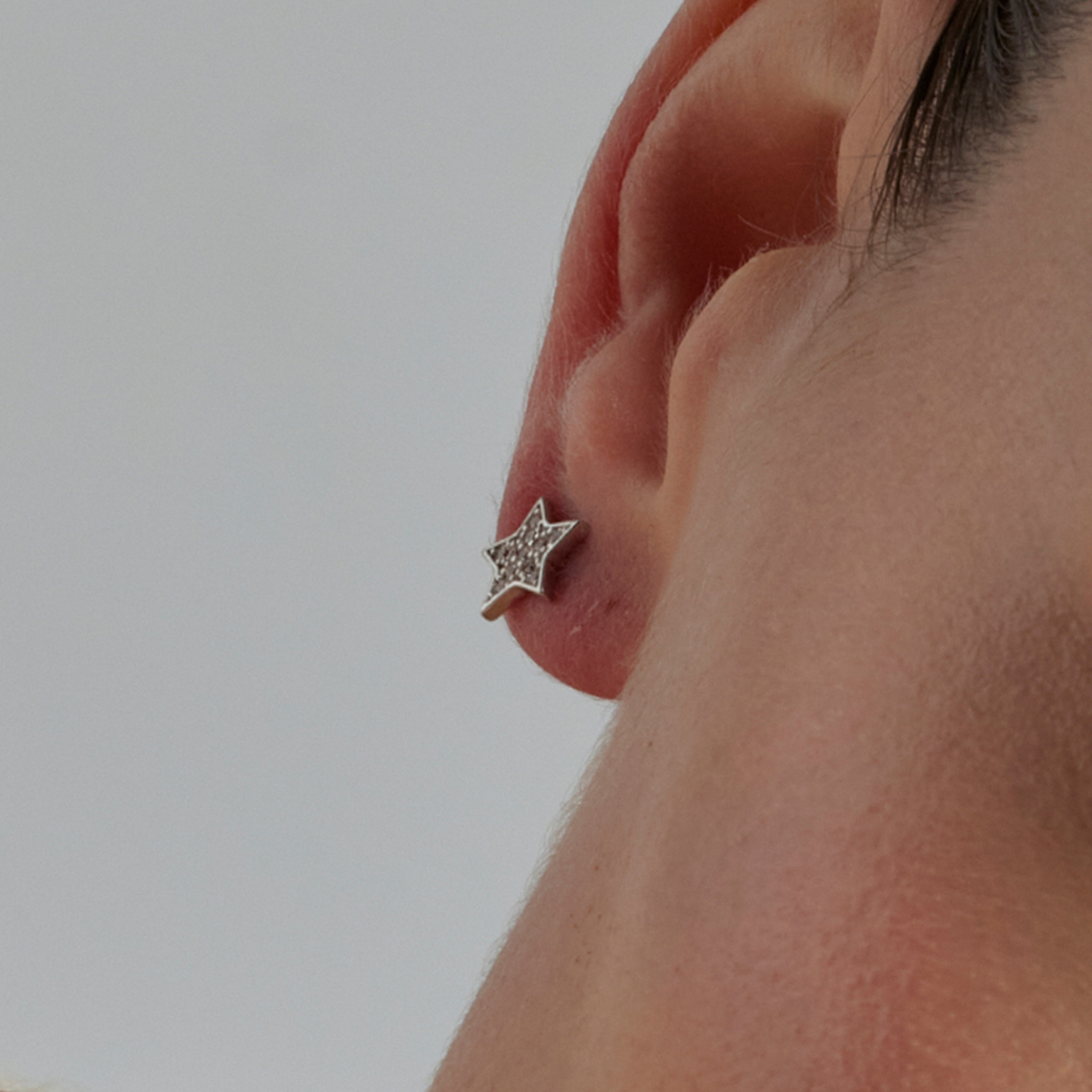 Pendientes de Circonita Brillante acabados en rodio