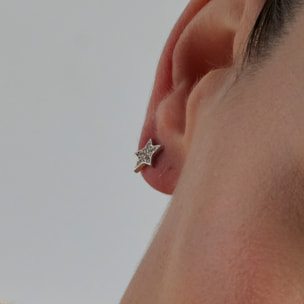 Pendientes de Circonita Brillante acabados en rodio