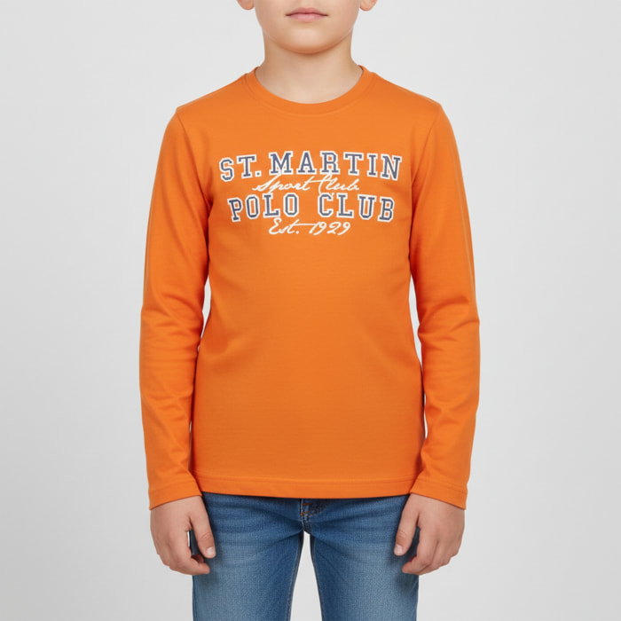 T-shirt maniche lunghe con ricamo logo