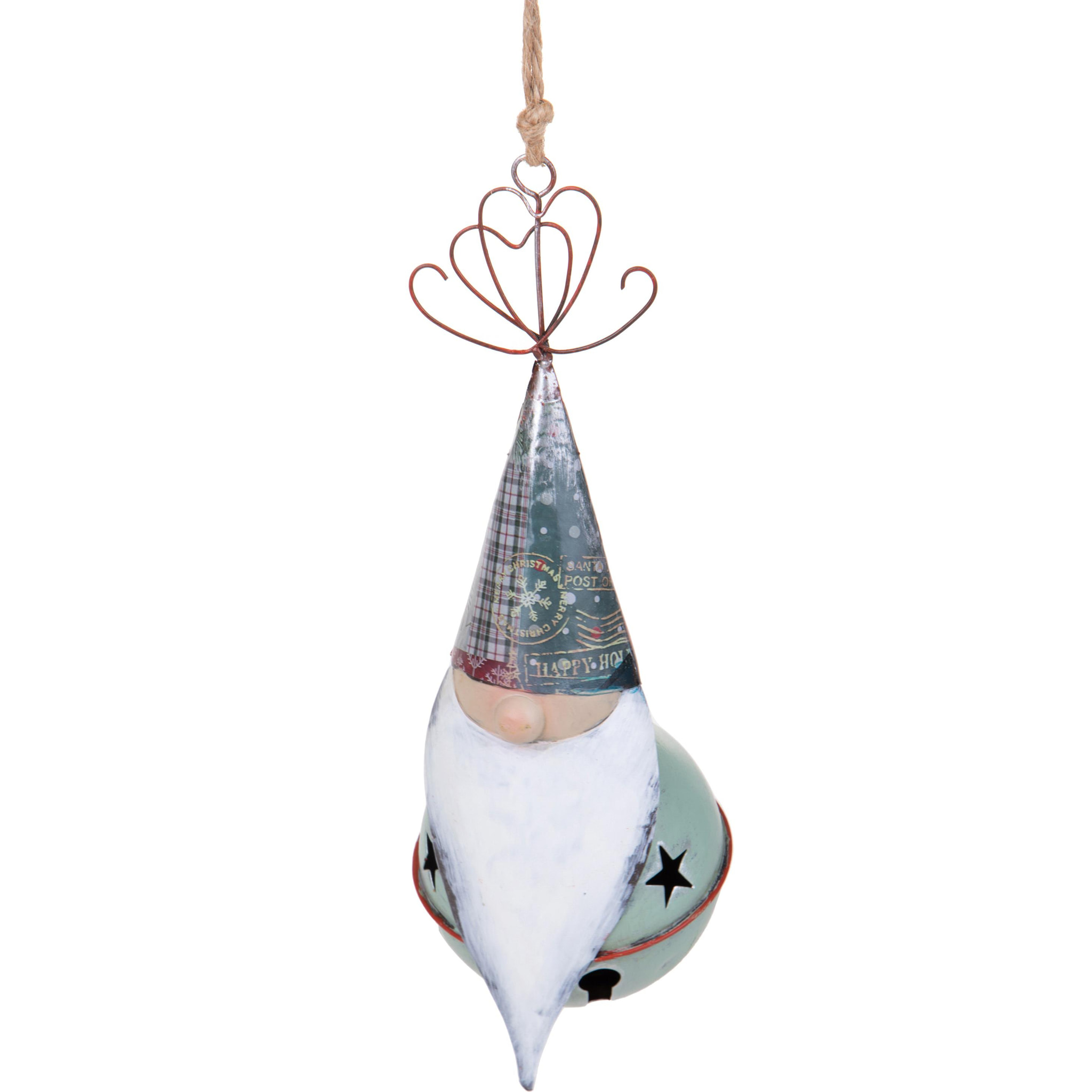 Sfera D.11 Cm con Babbo Natale - Pezzi 1 - Colore:Multicolore - Bianchi Dino - -