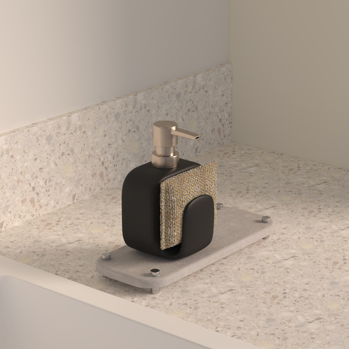 Tapis en diatomite gris 28x11cm