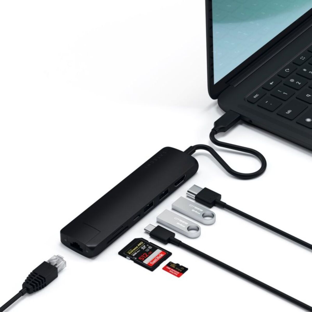 Hub USB C SATECHI USB-C Slim Multiport avec Ethernet