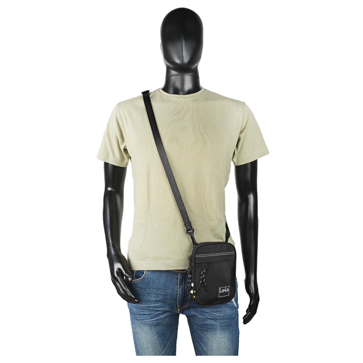 Bandolera Hombre Sintetica Lois Howson Negro