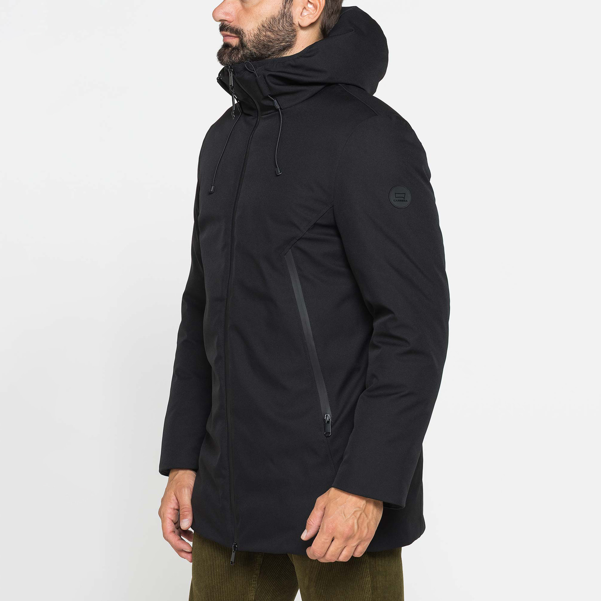 GIUBBINO LUNGO IMBOTTITO CON CAPPUCCIO