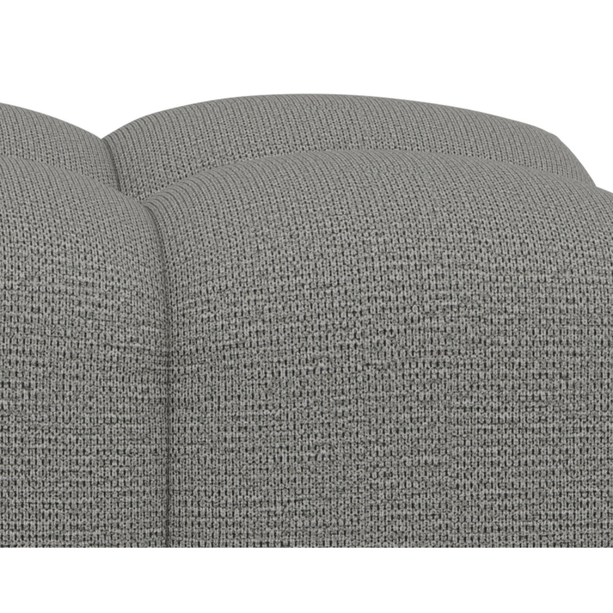 Adelaide - pouf en tissu texturé - Gris