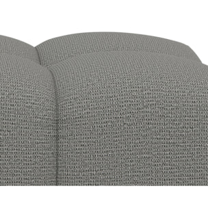 Adelaide - pouf en tissu texturé - Gris