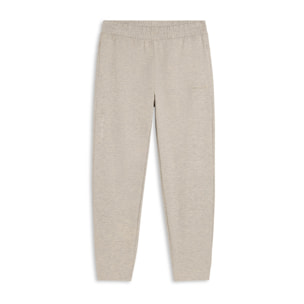 Pantaloni slim mélange con stampa trasparente e zip