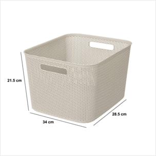 Panier en crochet Crochy 19L lin