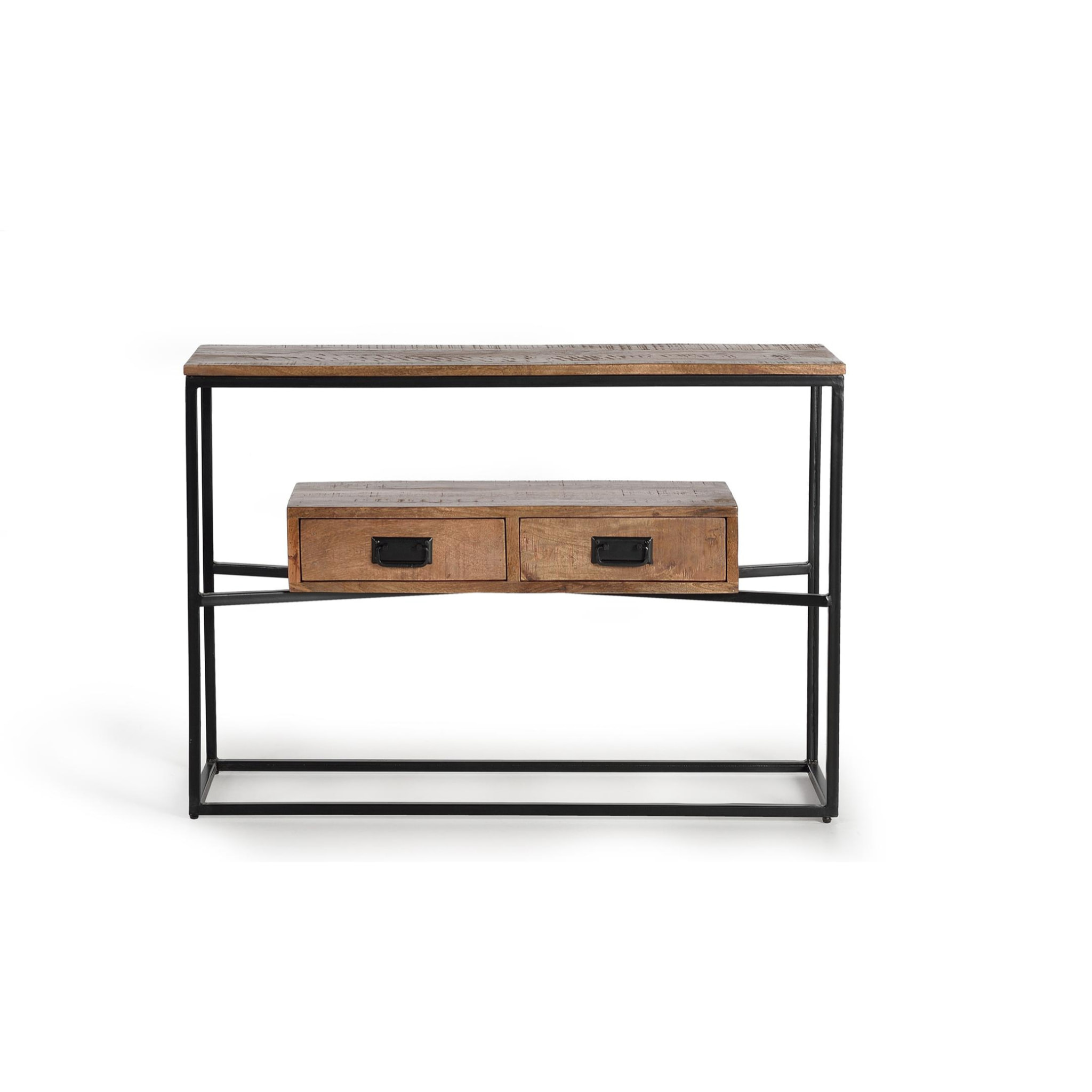 Consola de Madera de Mango 110 Cm Estilo Industrial