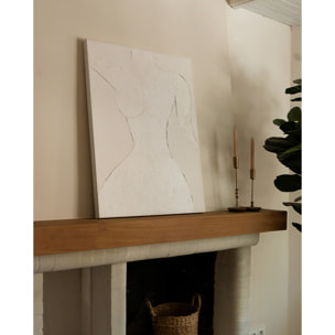 Cuadro beige decorativo sobre algodón con bastidor de madera pintado artesanalmente con pintura al óleo en varias medidas