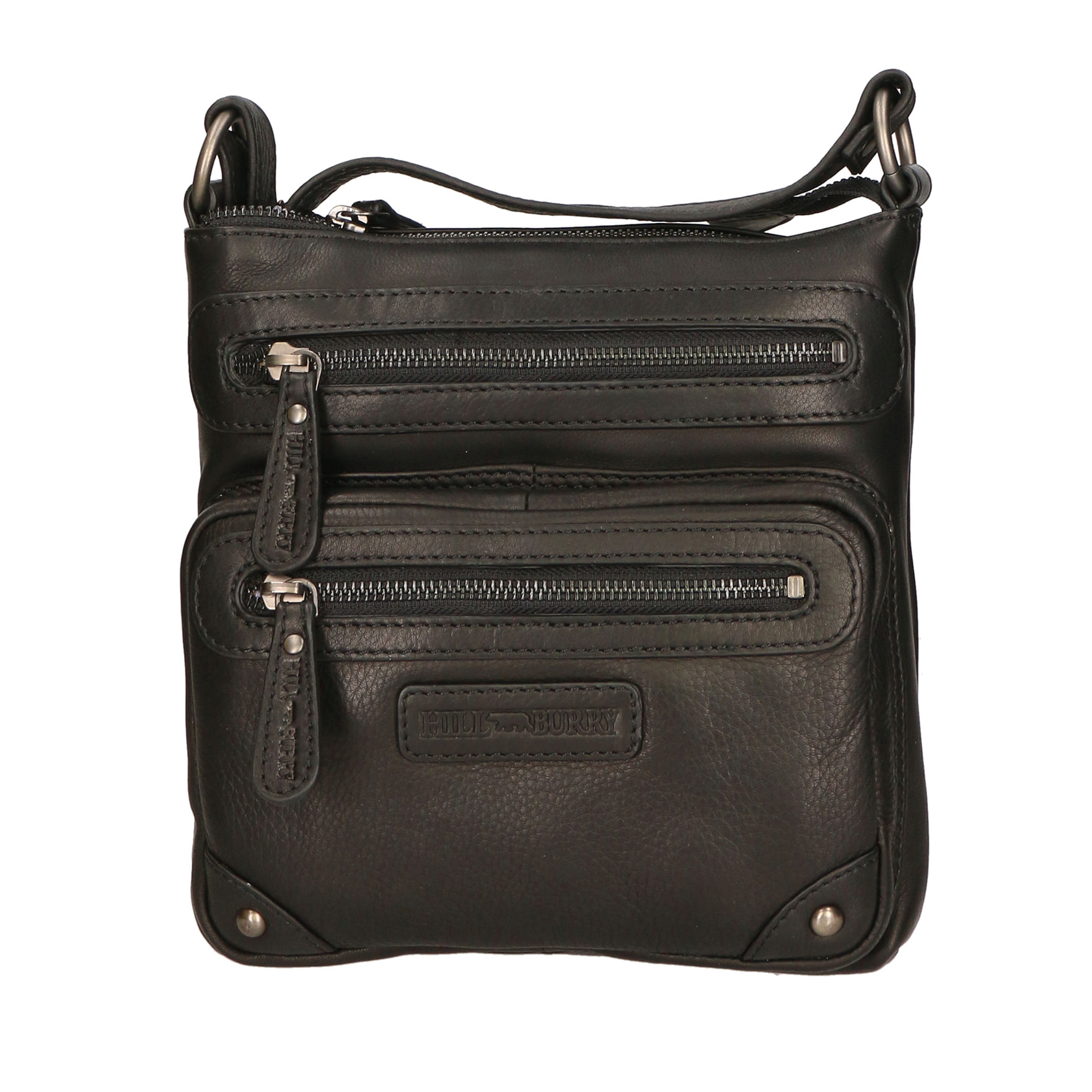 Borsa a tracolla da uomo In Vera pelle Made in Italy 22x23x5 cm