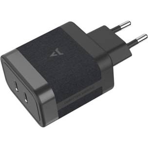 Chargeur secteur ADEQWAT USB C x2 65W Noir