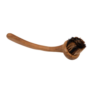 Brosse de nettoyage avec poignée à poils doux et bois de teck - TITUS