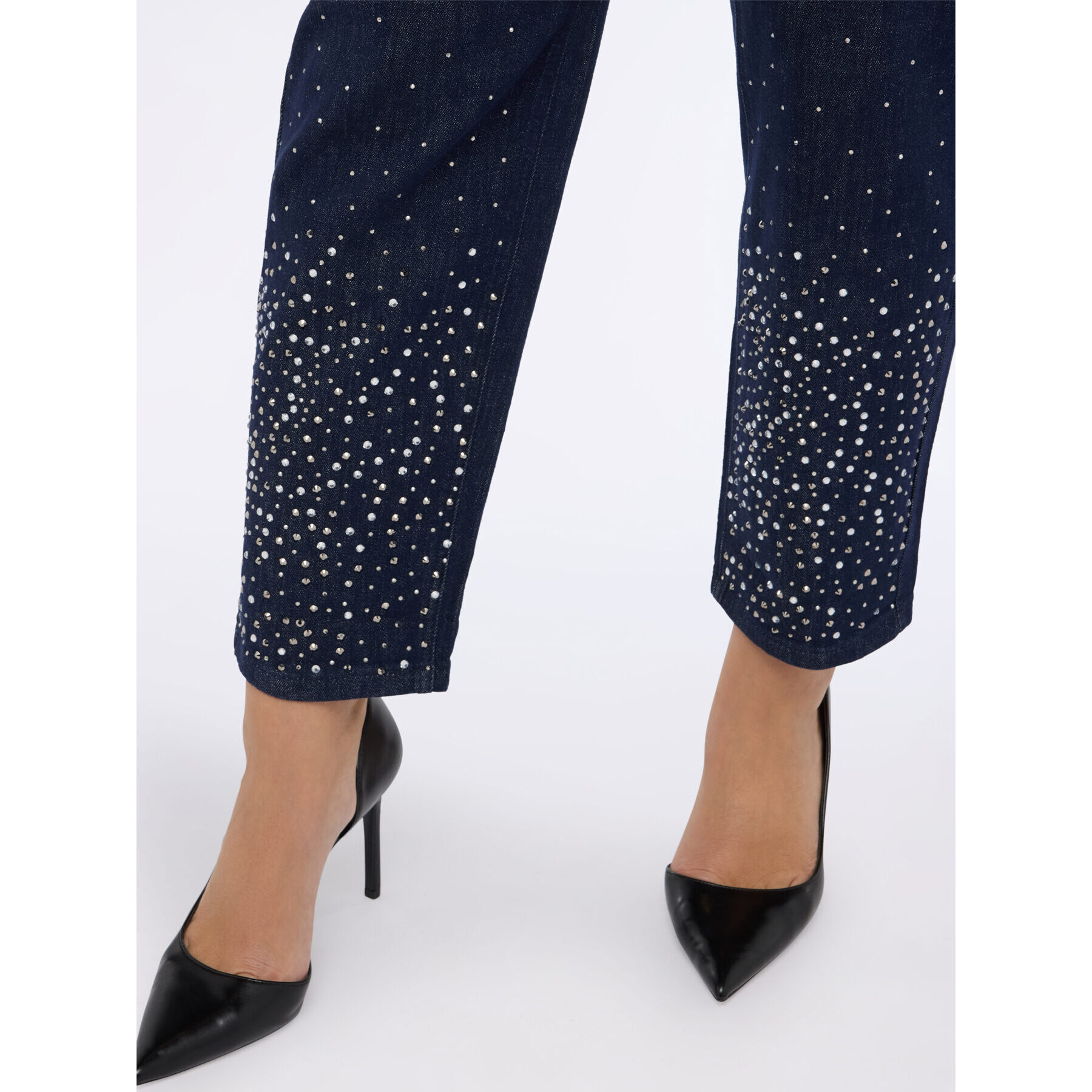 Fiorella Rubino - Jeans Baloon con aplicaciones luminosas - Azul