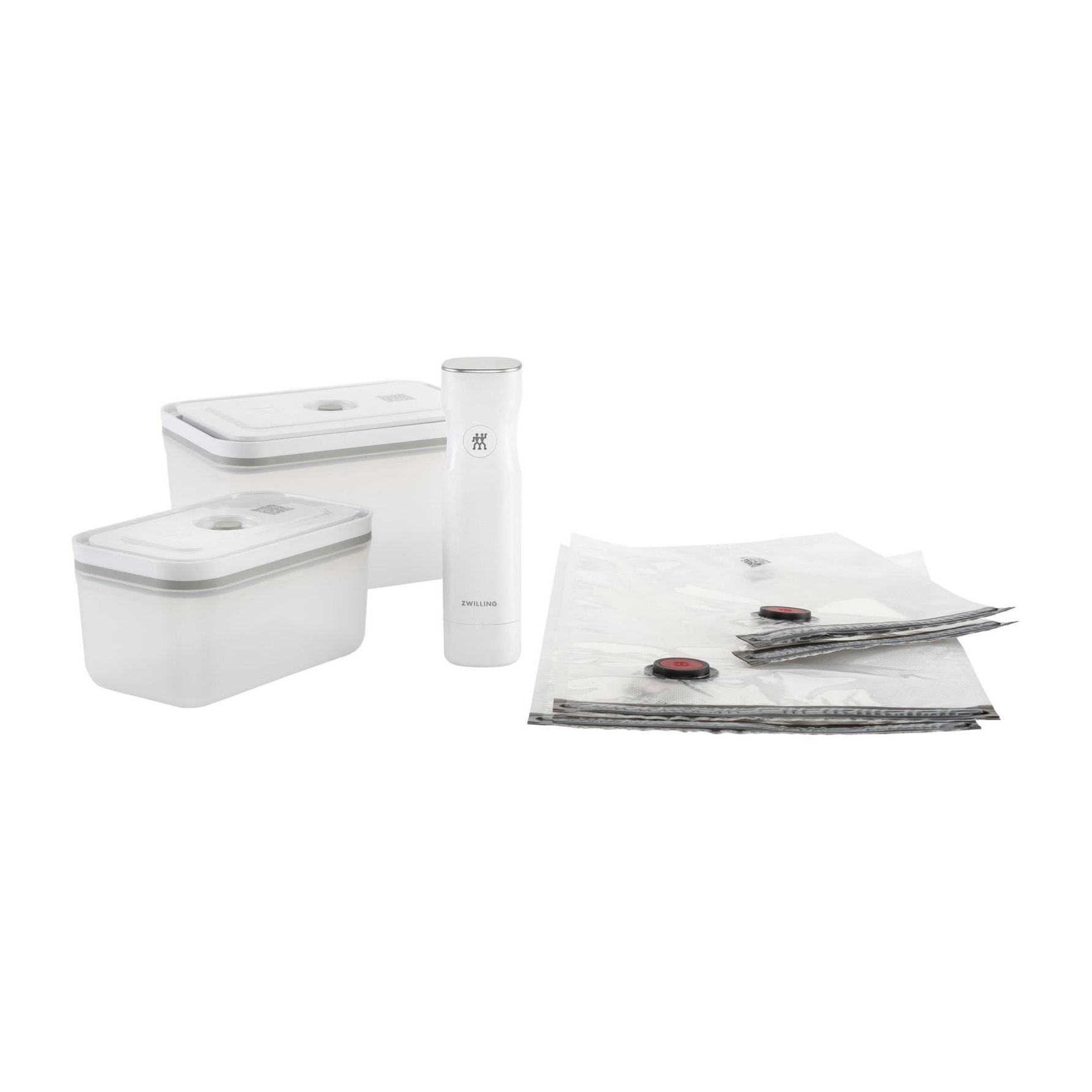 Set complet sous vide - 7pcs - plastique - Pompe + 2 Boîtes rectangulaires M/L  + 4 sacs ZWILLING® FRESH & SAVE