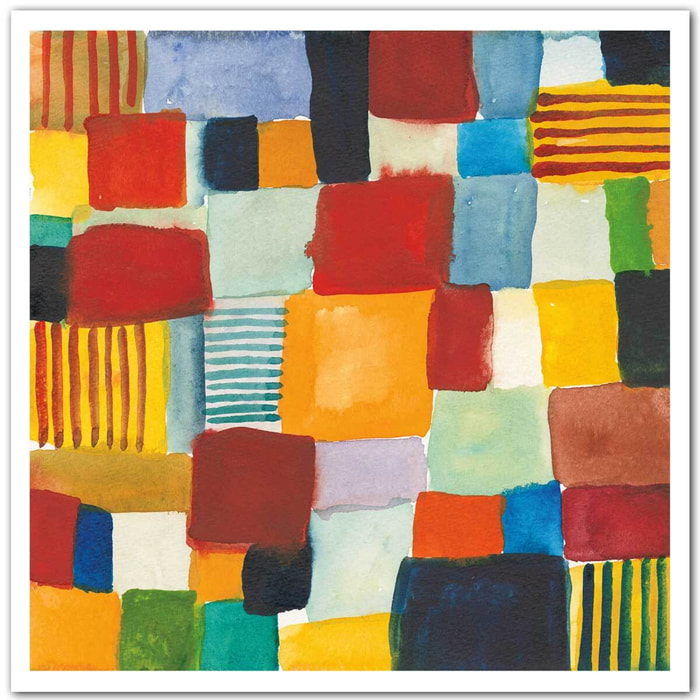 Poster damiers colorés Affiche seule