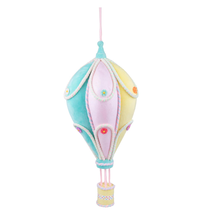 Mongolfiera - Pezzi 1 - 28xH58x28cm - Colore: Rosa/Giallo/Azzurro - Bianchi Dino -