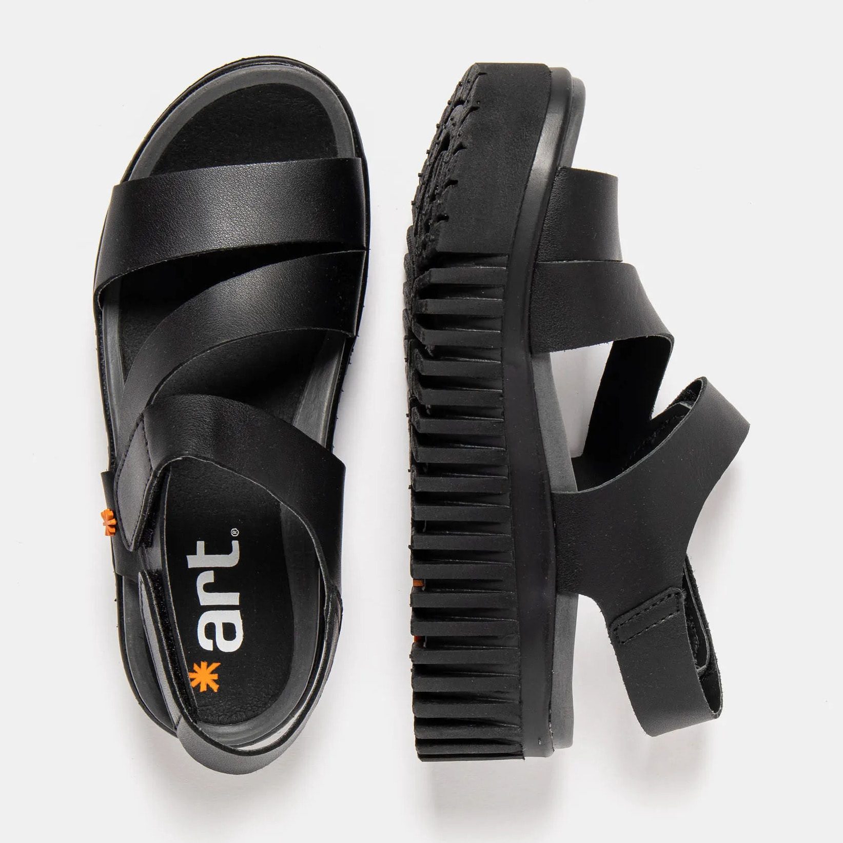 Sandalia de cuña 1573 NAPPA BLACK/BRIGHTON color Black