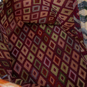 Banzi borsa Shopper in cotone, con manico in cuoio. Design esclusivo.