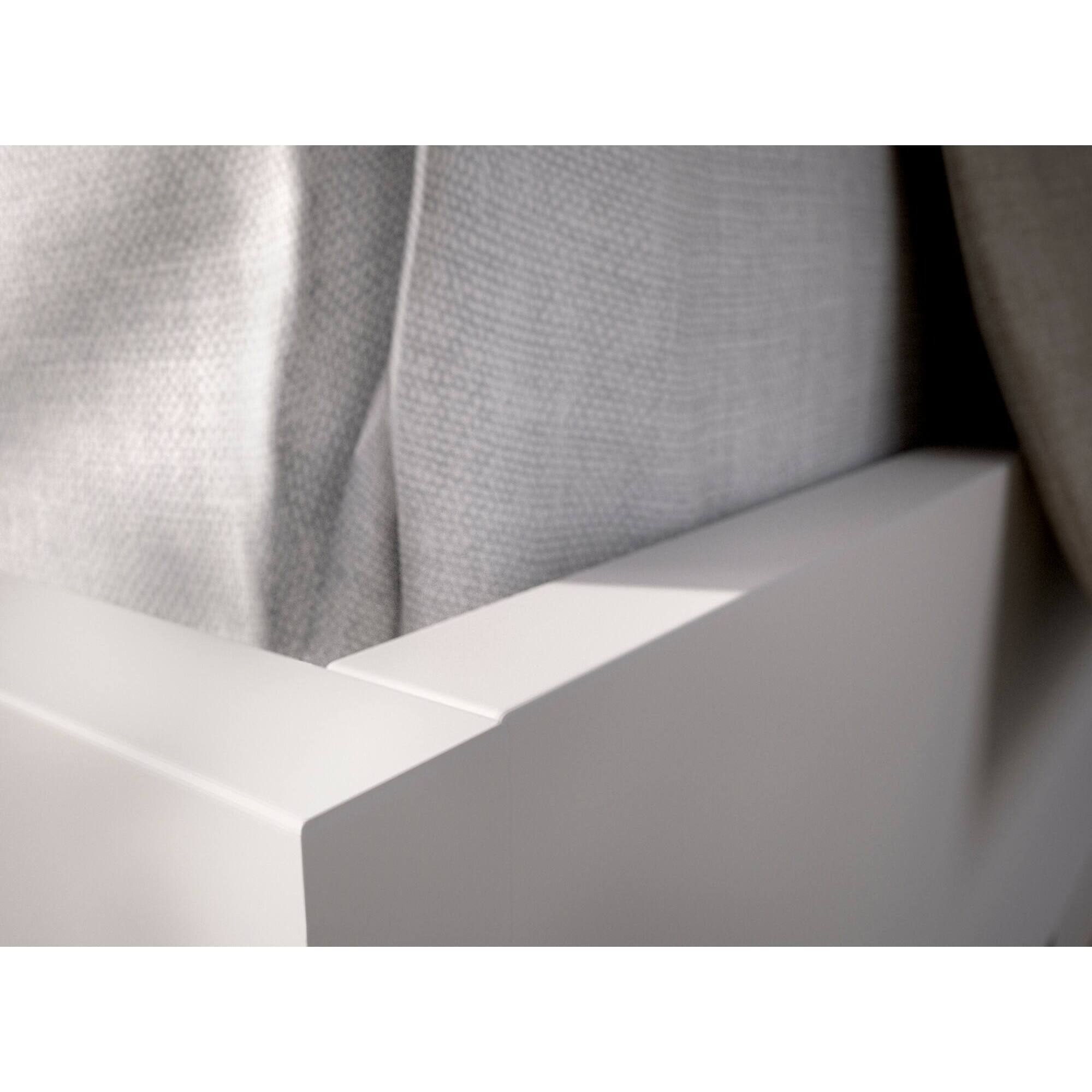 Letto alla franceseUlika, Sommier per camera da letto, Giroletto per stanza, Struttura porta materasso, 246x195 h100 cm, Bianco