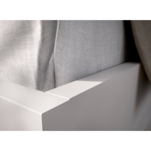 Letto alla franceseUlika, Sommier per camera da letto, Giroletto per stanza, Struttura porta materasso, 246x195 h100 cm, Bianco