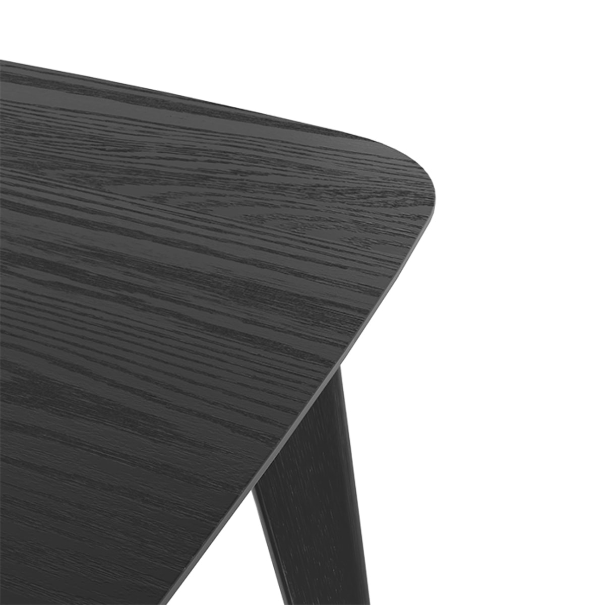 Table rectangulaire Oman 4/6 personnes extensible en bois noir 150/180 cm