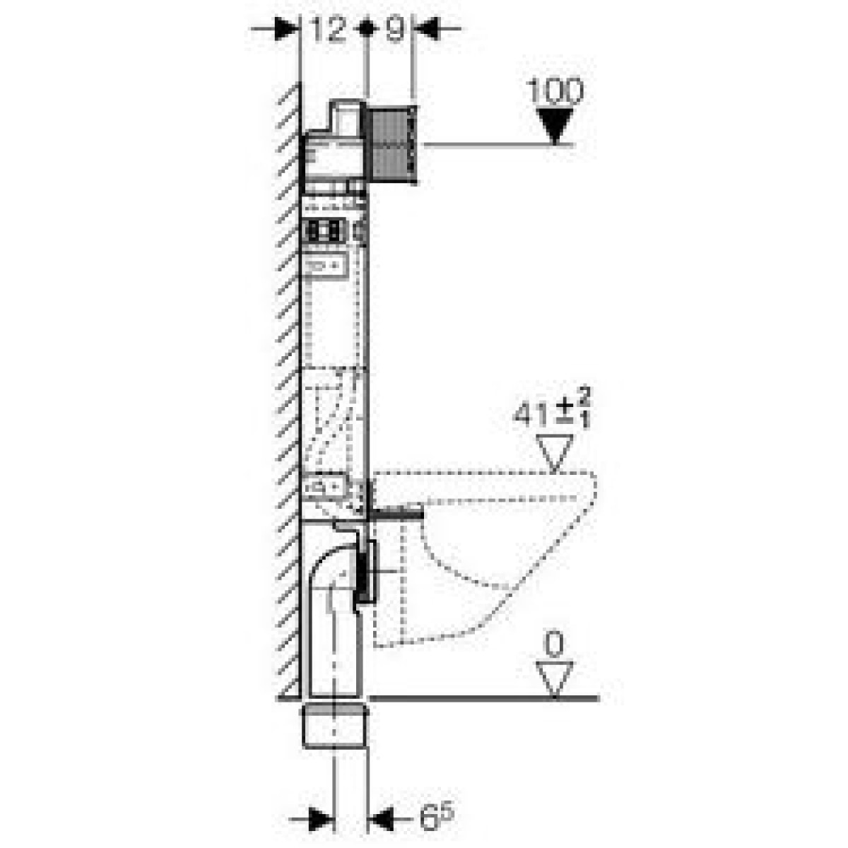 Bâti-support WC mural Geberit Kombifix UP 320 (110.300.00.5)