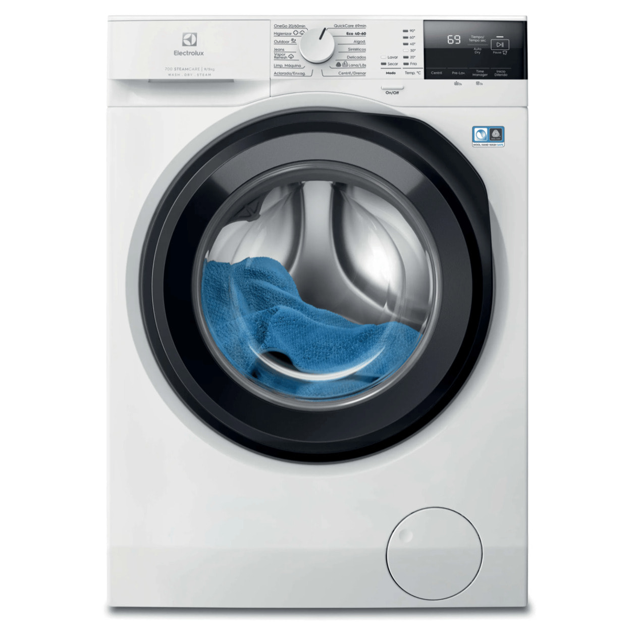 Electrolux Lavadora secadora de libre instalación Serie 700 SteamCare de 9.0 kg EWI7294M2B | Reacondicionado