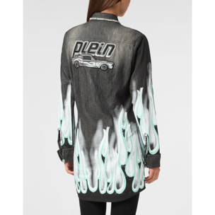 PHILIPP PLEIN Camisa vaquera RACING