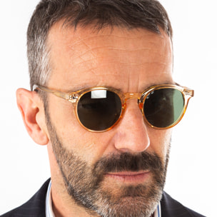Gafas de sol OCEAN BOWIE - Champagne transparente brillante / Verde