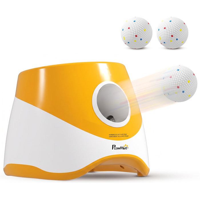 Lanceur de balles automatique pour chien 5 balles ETPU orange