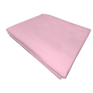 Lenzuolo sopra tinta unita rosa 100% cotone