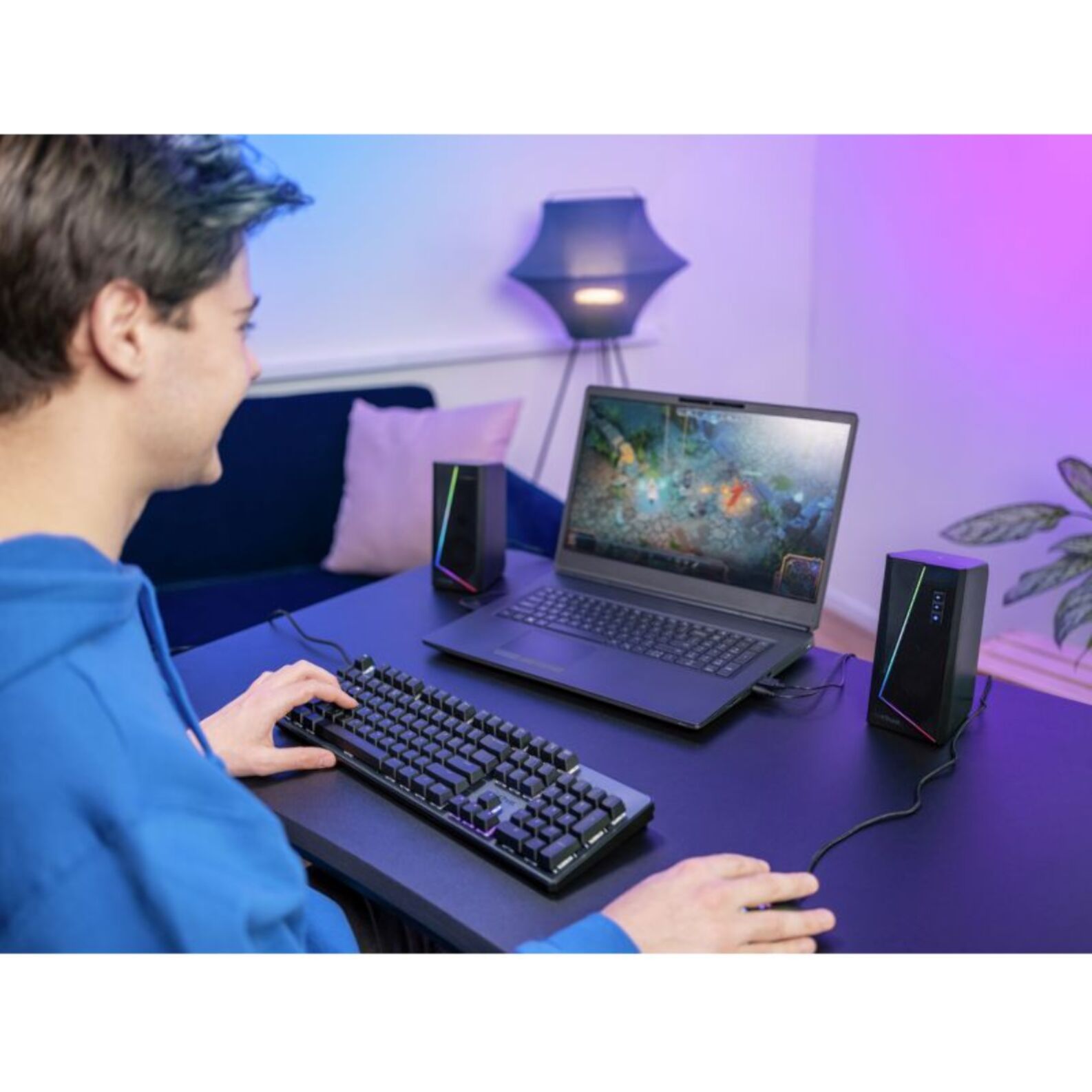 Enceinte PC TRUST ZOXA 2.0 RGB LED  GXT609
