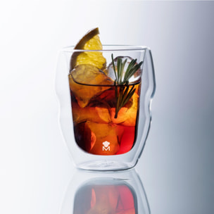 Vasos Borosilicato Masterpro Set 2 Vasos Bajos 380ml Mixology Alta Resistencia